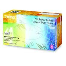 Gants d'examen en nitrile Tronex – Sans poudre, Texturé, Moyen