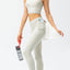 Pantalons de sport longs taille haute slim fit grande taille avec poches