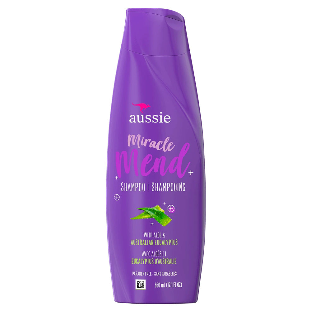 Champú Aussie Miracle Mend con Aloe y Eucalipto, 12.1 Fl Oz