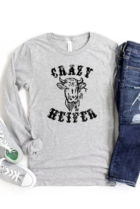 Crazy Heifer Long Sleeve T-Shirt - Korvel