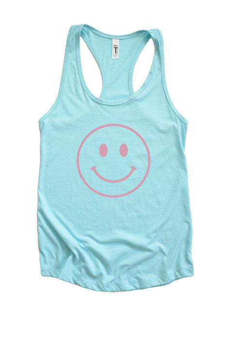 Smiley Face Racerback Tank Top