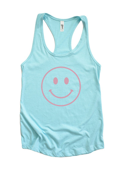 Smiley Face Racerback Tank Top