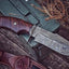 Premium Hunting Knife – 10" Handcrafted Damascus Steel Blade with Elegant Rosewood Handle & Leather Sheath - Korvel