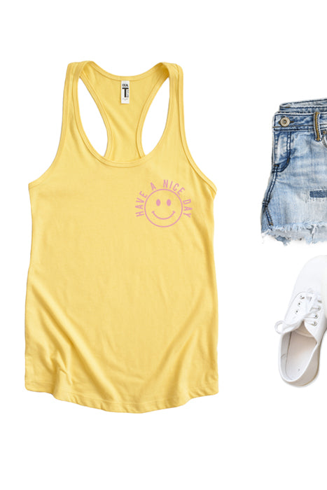 Have a Nice Day Racerback Tank Top