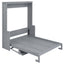 Queen Size Murphy Bed with a Shelf, Gray - Korvel