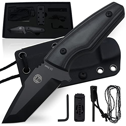 Ultimate Grey Tanto Neck Knife Gift Set for Adventurers - Korvel