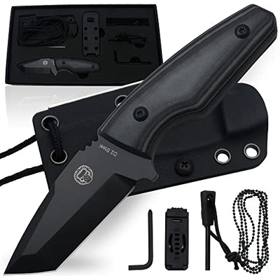 Ultimate Grey Tanto Neck Knife Gift Set for Adventurers - Korvel