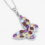 Pendentif papillon multi-stones de 3,80 carats en argent sterling