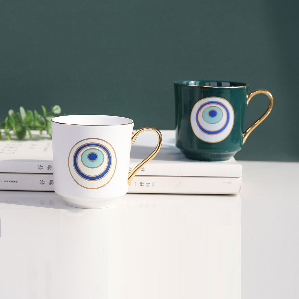 Big eyes mug ceramic water cup ins simple cup - Korvel