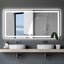 LED Bathroom Mirror 72x36 Inch with Anti-Fog and Dimming Features
