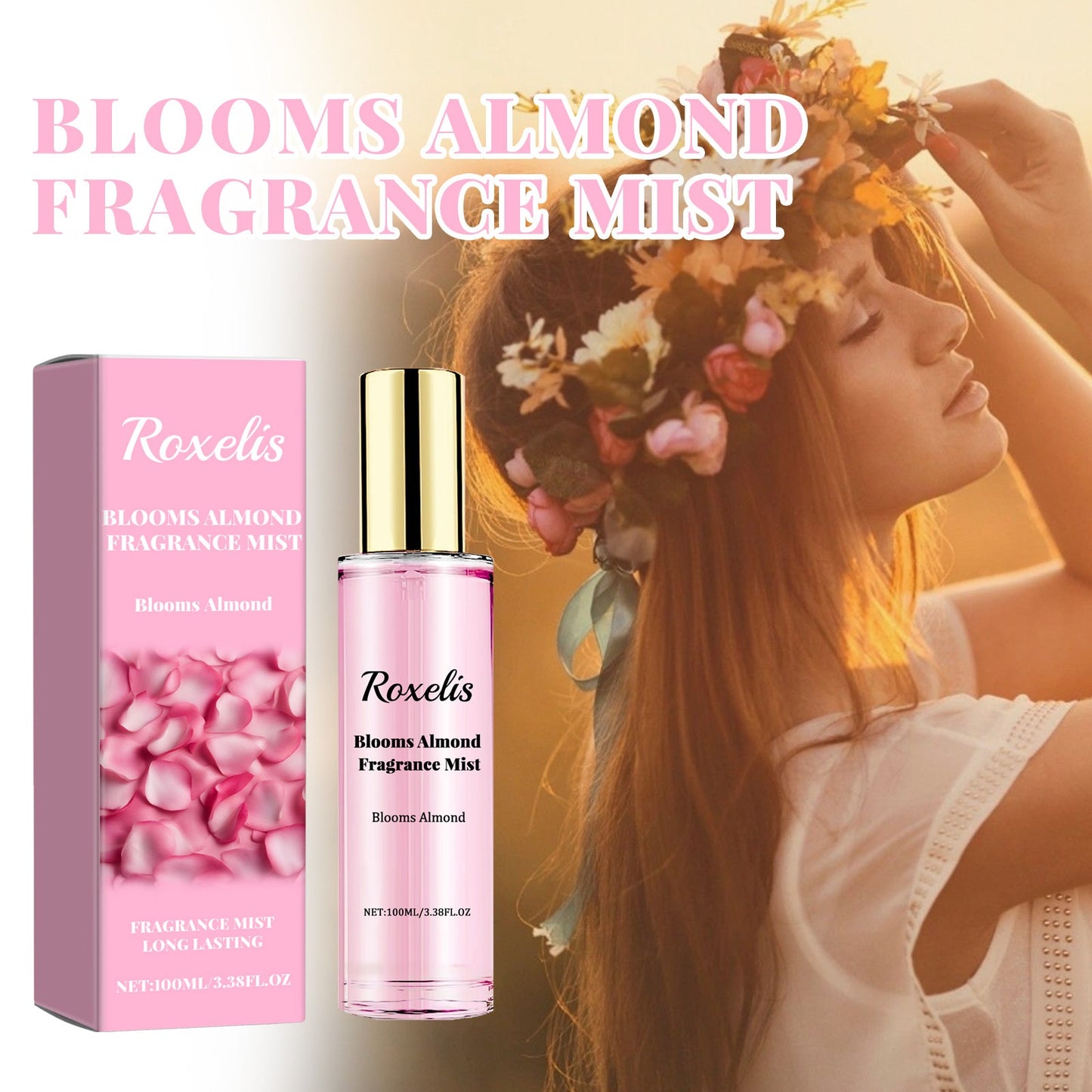 Blooms Almond Fragrance Mist, Lasting Fragrance Fresh And Natural Couples Date With Fragrance To Bring Atmosphere Encounter - Korvel