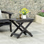 Outdoor Folding Wooden Side Table, Dark Gray, 15"D x 22.75"W x 18.25"H - Korvel