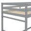 Twin High Loft Bed with Ladder landing Platform, Ladders, Guardrails,Grey - Korvel