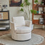 Rotating bucket chair living room comfortable circular sofa chair 360 degree rotating bucket club chair armchair (beige) - Korvel