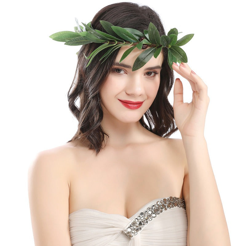 Olive leaf wreath berry olive branch headdress - Korvel