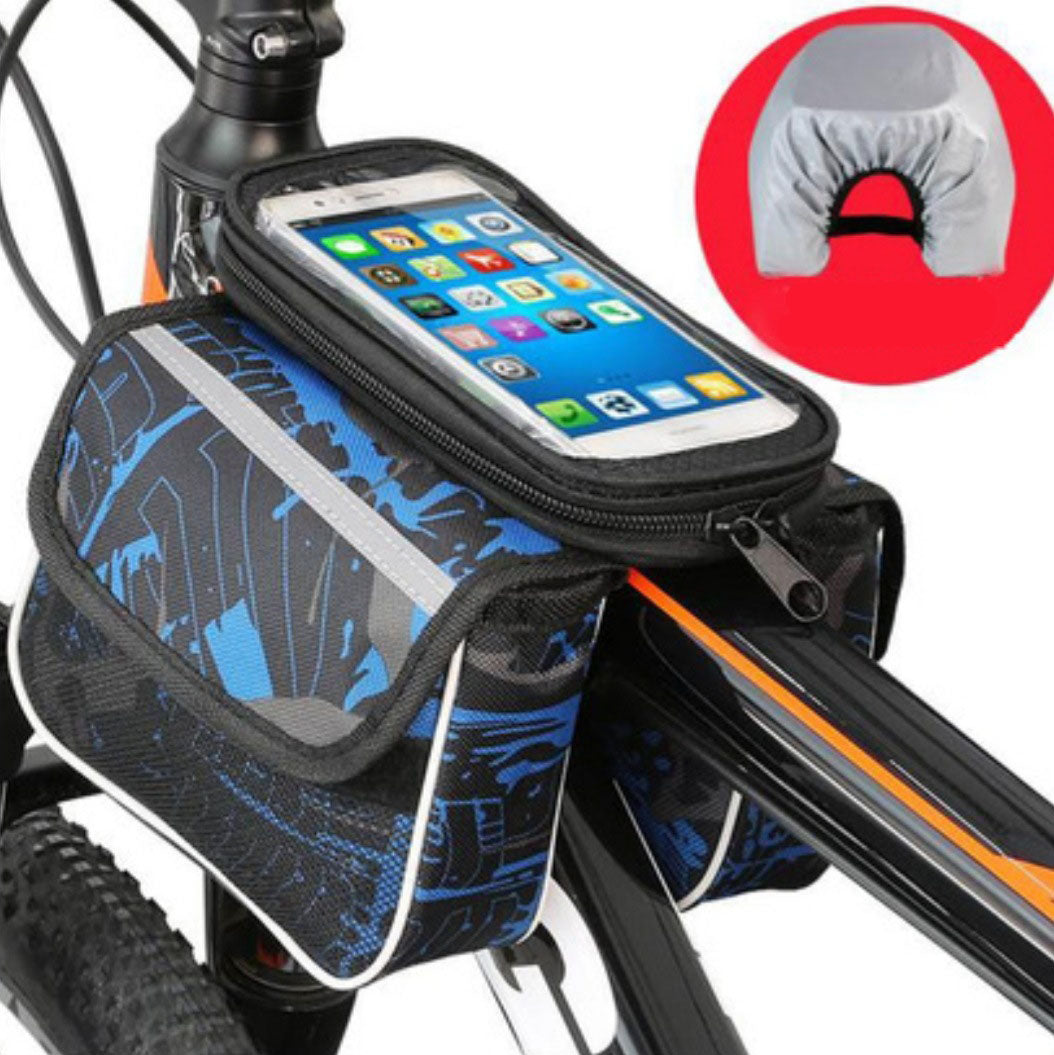 Bicycle Bag Mountain Bike Front Beam Bag Touch Screen Mobile Phone Bag Big Saddle Bag Frame Tube Bag Riding Equipment - Korvel