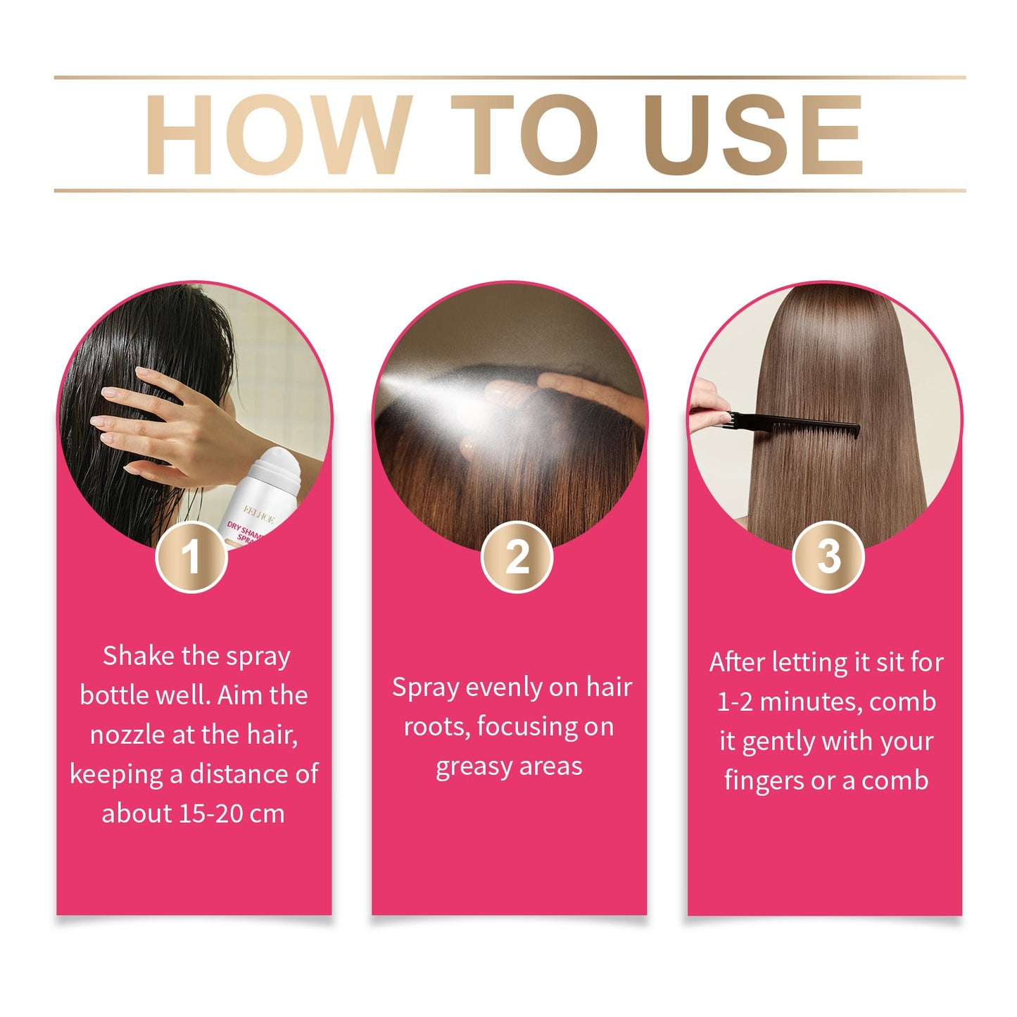 Dry Hair Spray Lazy Fluffy Hair Gel Refreshing Degreasing Hair Leave-In Styling Long Duration Dry Hair Spray - Korvel