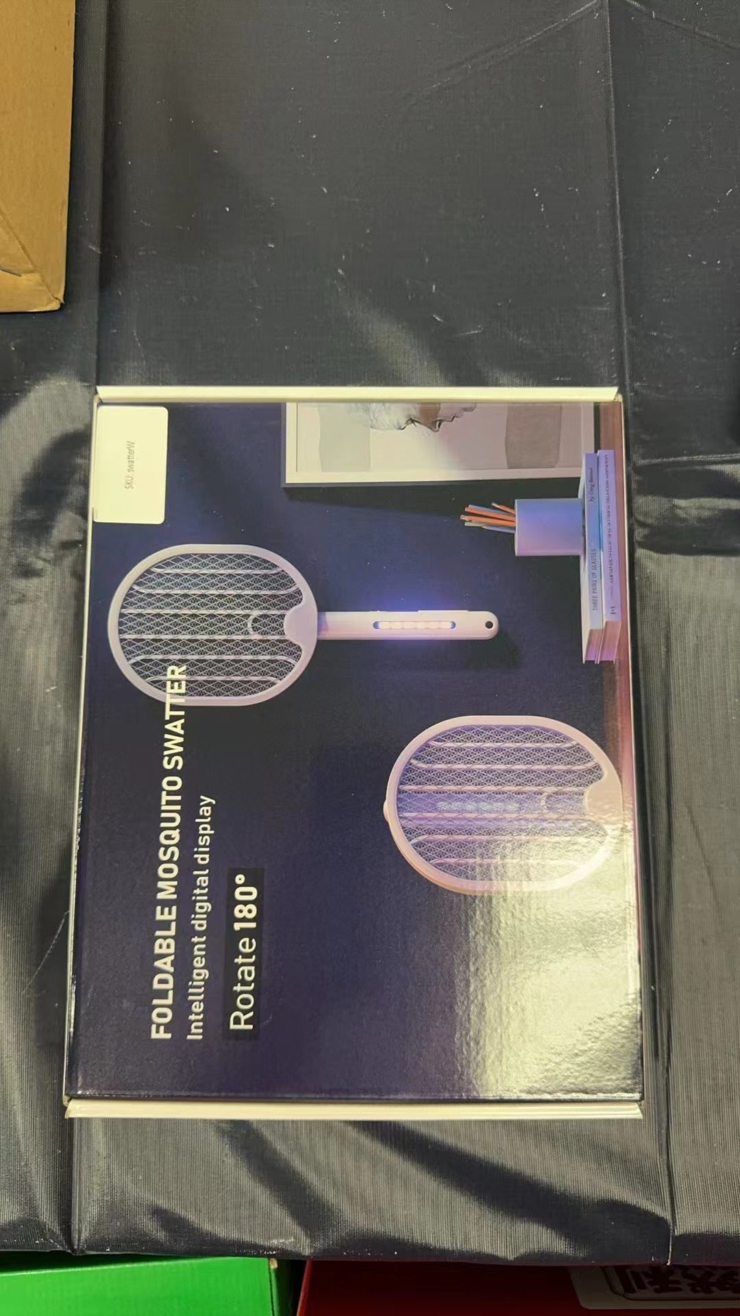 Foldable Electric Fly Swatter with Rotatable Handle