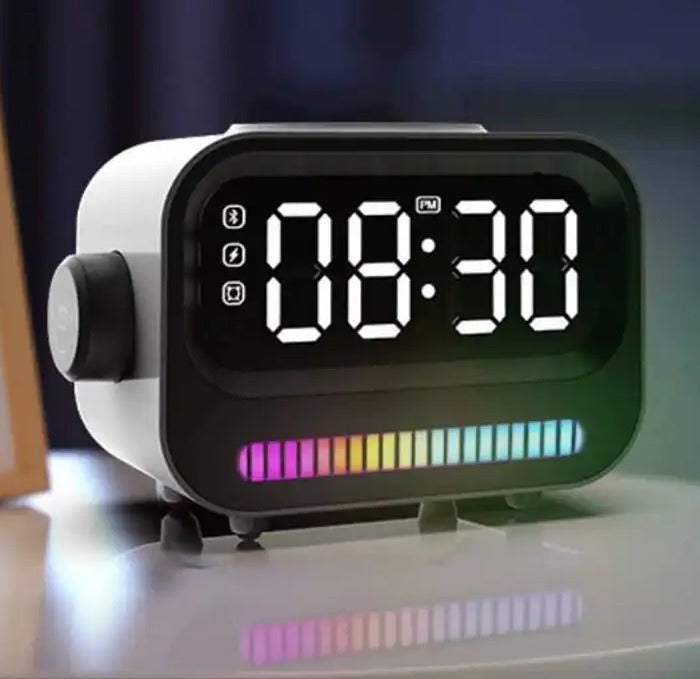 Réveil Bluetooth avec haut-parleur et chargement sans fil