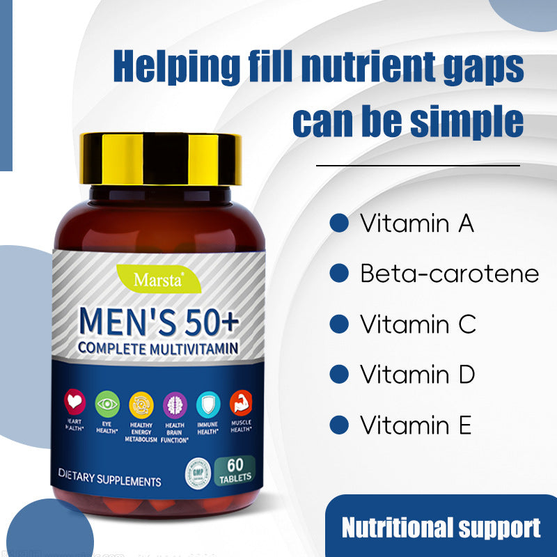 Tabletas multivitamínicas completas para hombres mayores de 50 años
