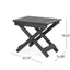 Outdoor Folding Wooden Side Table, Dark Gray, 15"D x 22.75"W x 18.25"H - Korvel