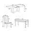 Traditional 6-Piece 78inch Trestle Extendable Dining Table Set with One 18inch Removable Leaf Distressed White - Korvel