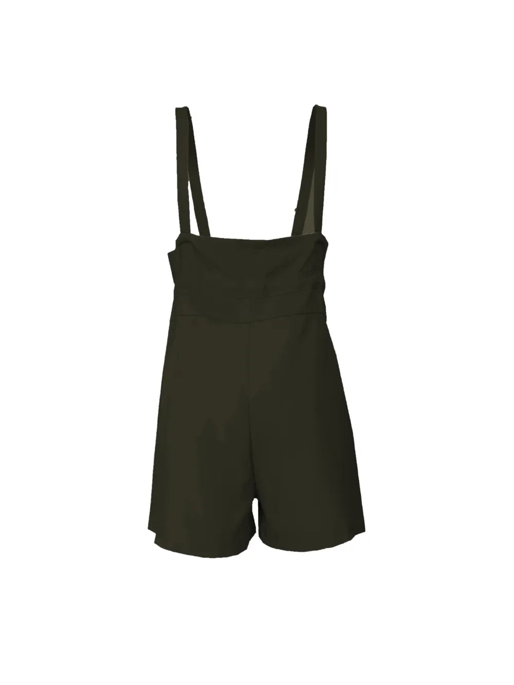 Drawstring Wide Strap Overalls with Pockets - Korvel