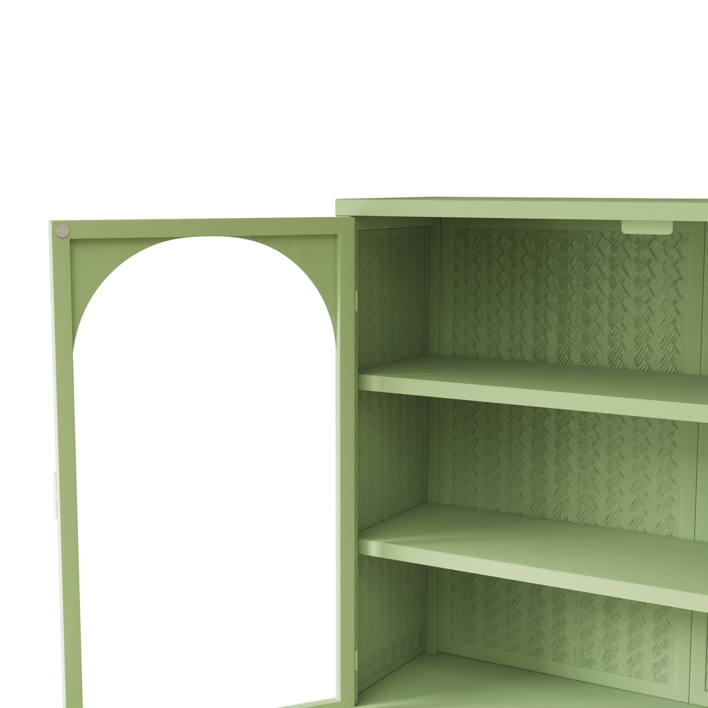 Armario de pared moderno de dos puertas con puertas de vidrio
