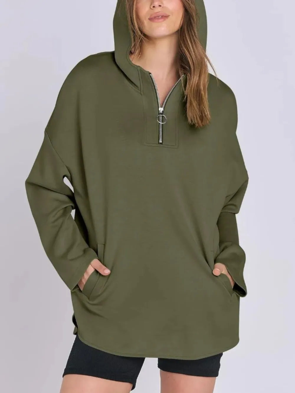 Quarter Zip Long Sleeve Hoodie - Korvel