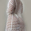 Knitted hollowed out pullover round neck long sleeved bikini swimsuit cover - Korvel