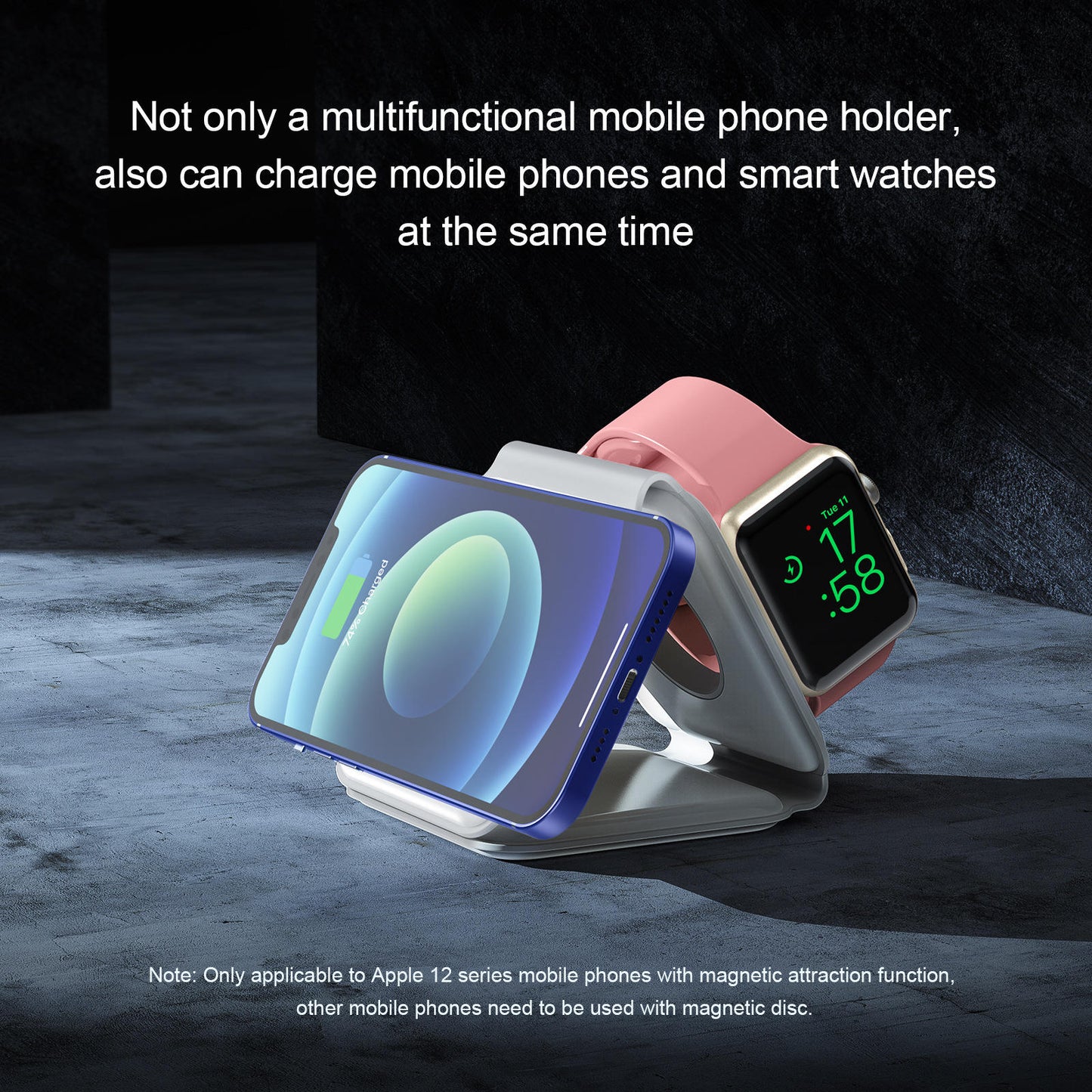 Magsafe15W Fast Charging Wireless Charging Three-In-One Folding Magnetic Wireless Charger For Apple Headset Watch - Korvel