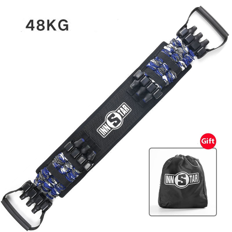 Adjustable Rubber Push Up Bands Bench Press Tension Rope Iron Bar for Chest Arm Home Gym Strength Training Dropshipping - Korvel