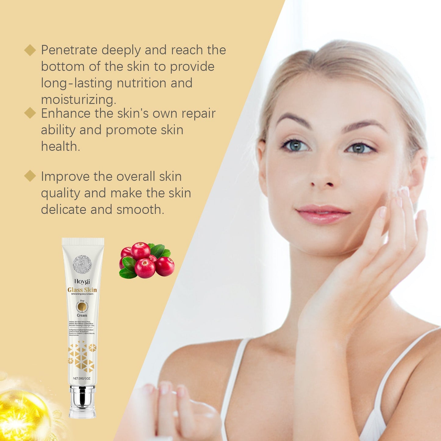 Cream Skin Brightening Gentle Nourishing Facial Skin Moisturizing Moisturizing Daily Skin Care Cream - Korvel