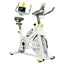 Vélo d'exercice intérieur premium avec coussin confortable - Jaune et blanc