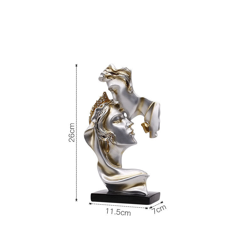Abstract art couple decoration living room wine cabinet study decoration figure sculpture handicrafts - Korvel