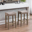 Counter Height 29" Bar Stools for Kitchen Counter Backless Faux Leather Stools Farmhouse Island Chairs (29 Inch Gray Set of 2) - Korvel