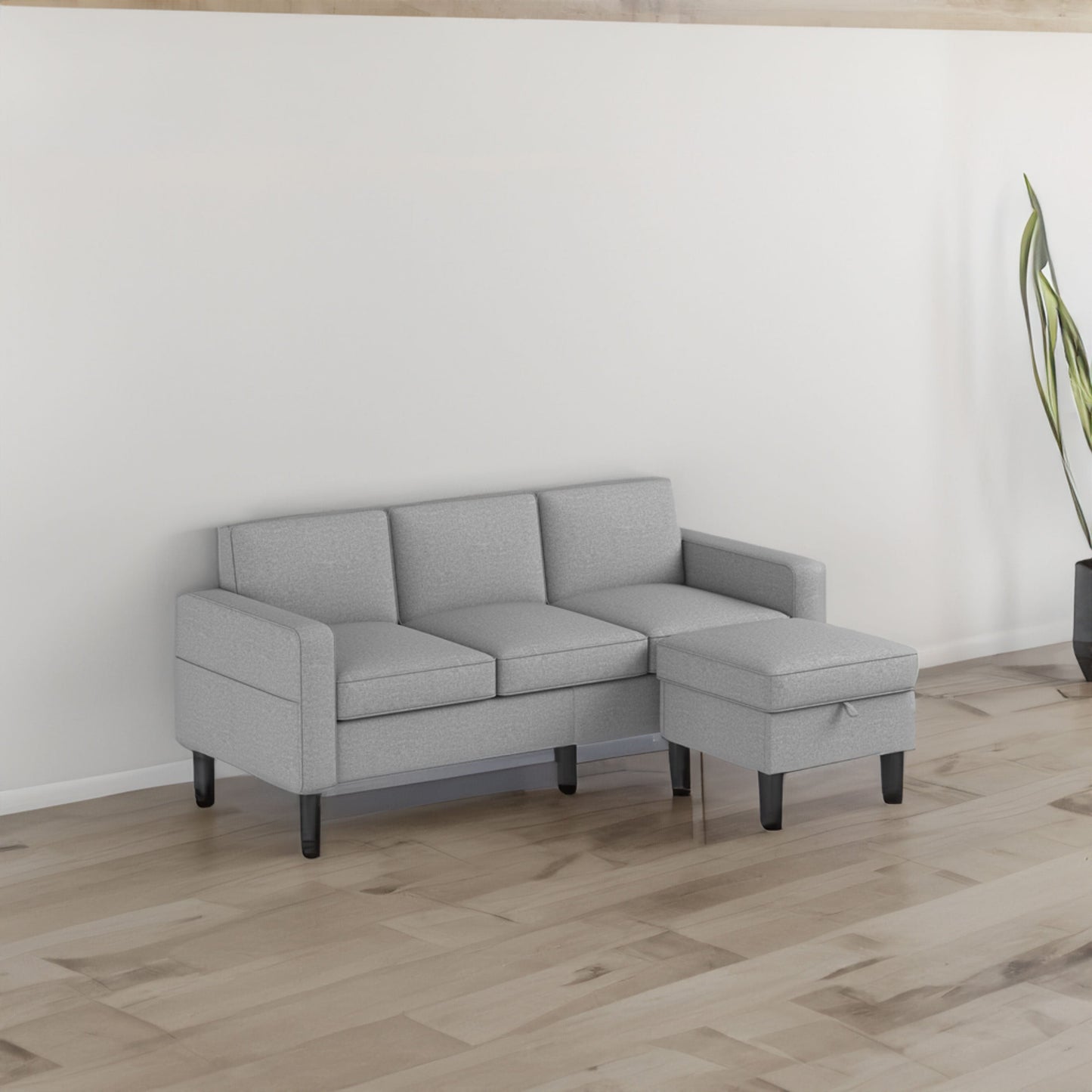 light grey Sofas for families, apartments, dorms, bonus rooms, compact Spaces with lounge lounges L-shaped design for the chaise - Korvel