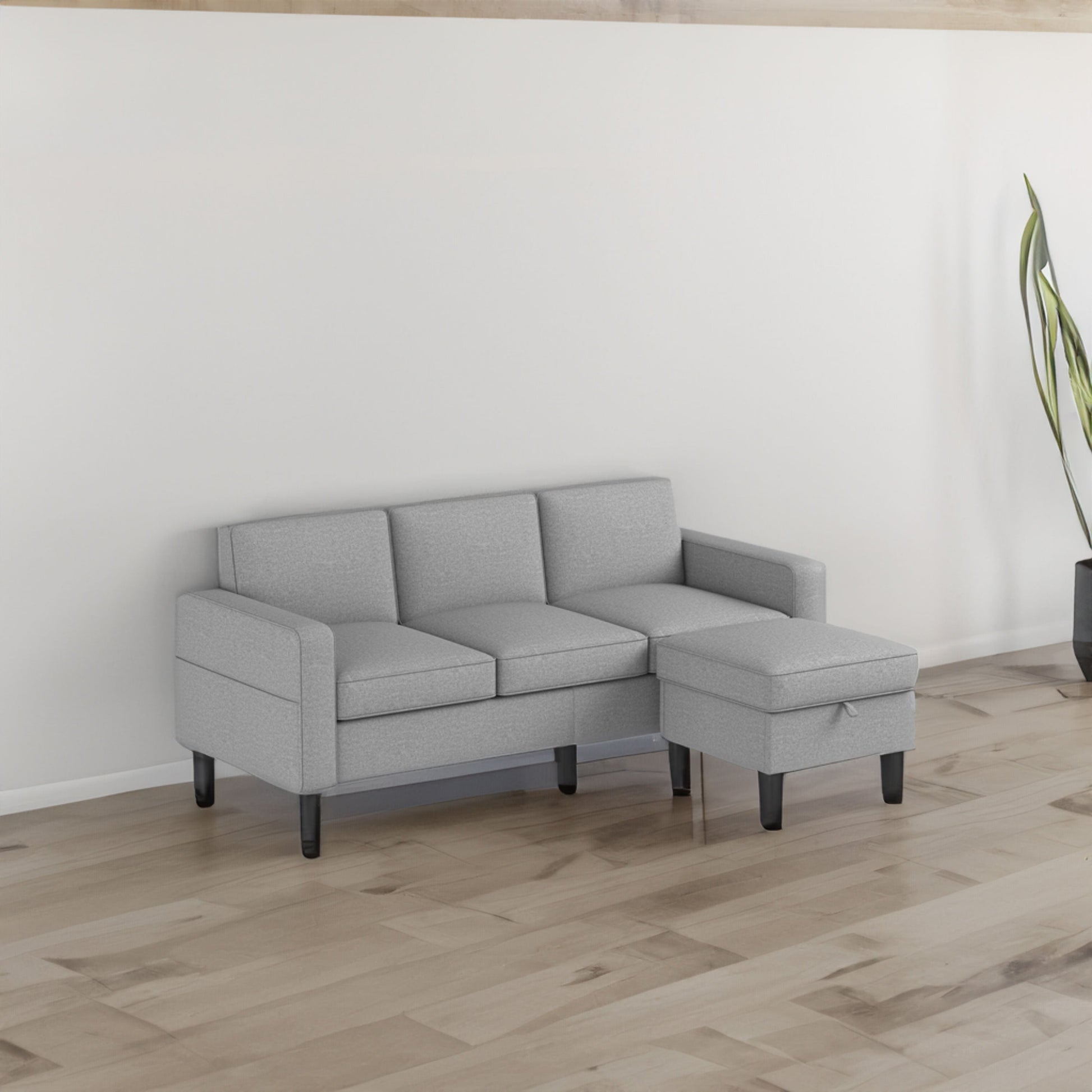 light grey Sofas for families, apartments, dorms, bonus rooms, compact Spaces with lounge lounges L-shaped design for the chaise - Korvel