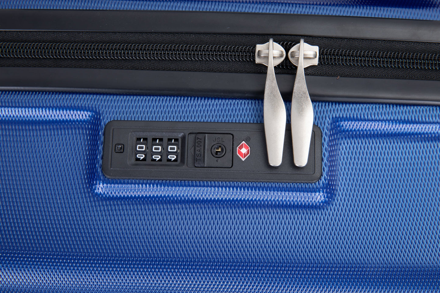 3 Piece Luggage Sets PC Lightweight & Durable Expandable Suitcase with Two Hooks, Spinner Wheels, TSA Lock, (21/25/29) Dark Blue - Korvel