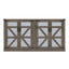 65-Inch Slate Gray Faux Rattan Sideboard with Barn Doors
