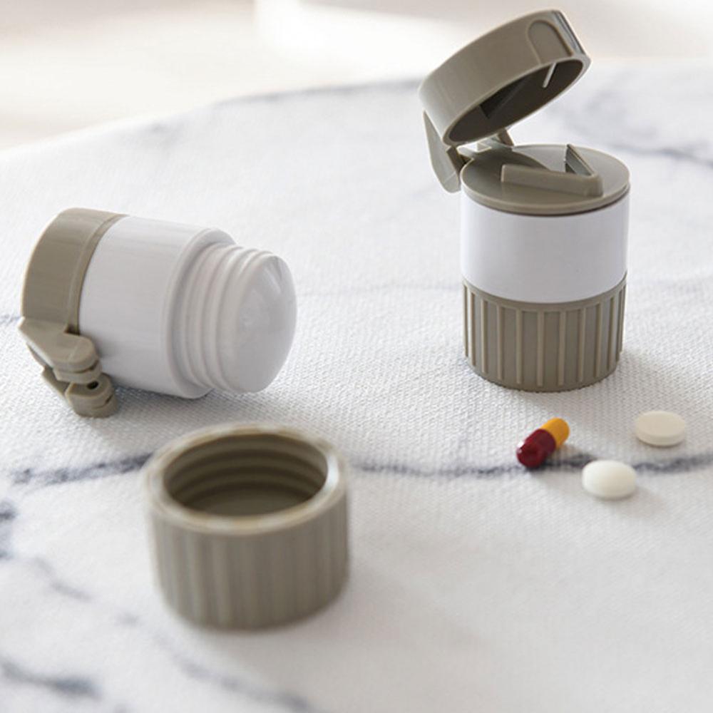 4 In 1 Portable Medicine Box Powder Separator Powder Household Grinder Pill Medicine Cutter Mini Home Medicine Storage Box - Korvel