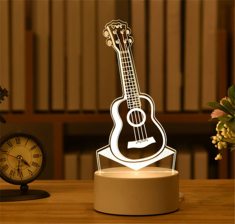 3D LED Night Light - Creative Table Lamp for All Occasions