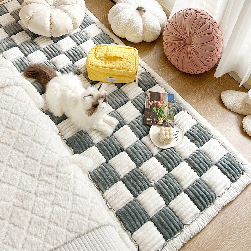 Autumn and winter plush bedside mat anti-skid chenille Mantou mat bedroom tatami sleeping carpet - Korvel