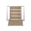 Outdoor Modern Aluminum Dining Chair with Faux Wood Seat (Set of 2), Natural and Silver - Korvel