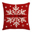 Grid Christmas linen pillowcase, Christmas tree snowflake home decoration pillowcase, sofa cushion pillowcase - Korvel