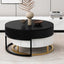 Tables basses empilables rondes modernes avec plateau relevable et tiroirs