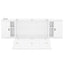 Lit Murphy Queen Size avec étagères et ports USB - Blanc