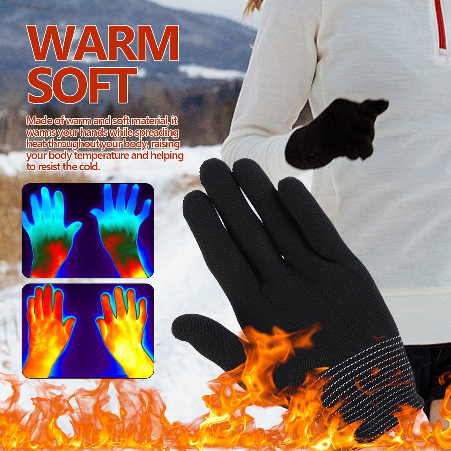 Premium Nylon Winter Gloves for Outdoor Sports