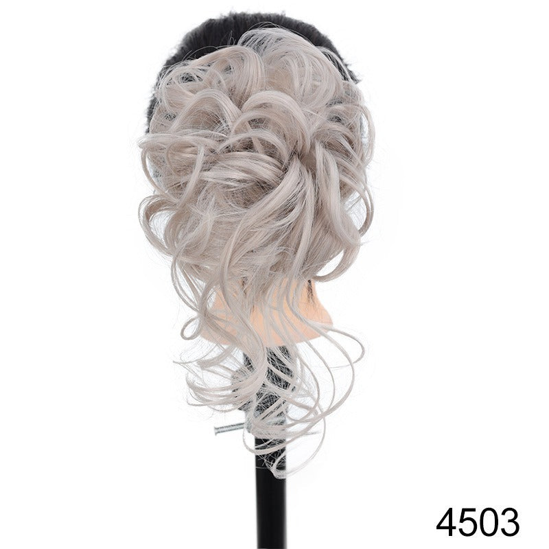 Synthetic Messy Curly Claw Hair Bun Chignon Hair Extensions Scrunchy Fake False Hair With Tail for Women Hairpieces - Korvel