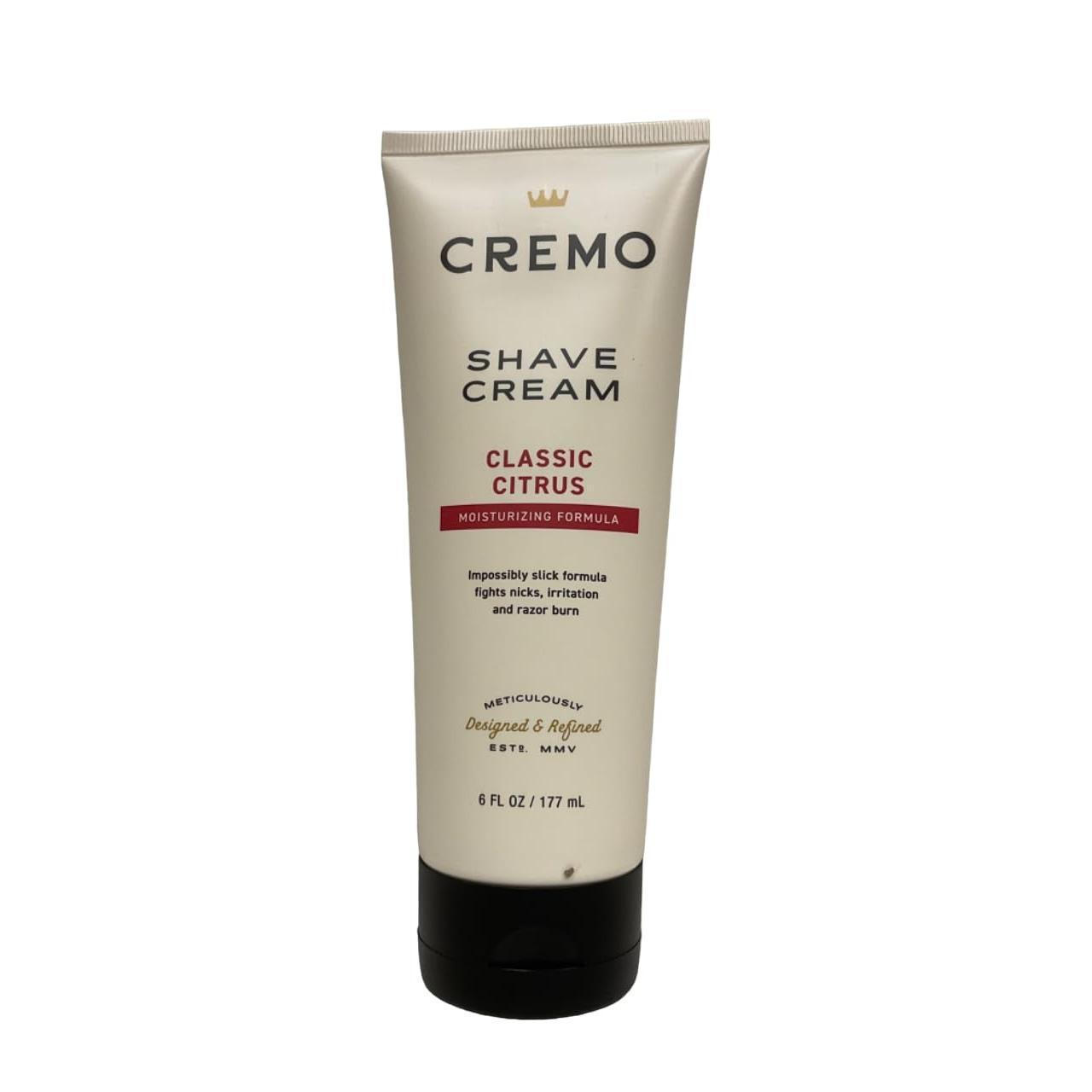 Cremo Classic Citrus Moisturizing Shave Cream 6 Oz